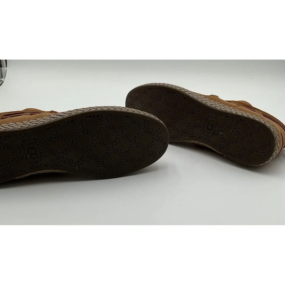 UGG Rianne boots in a chestnut suede Strappy Casual Fall Winter Size 8.5 Women's